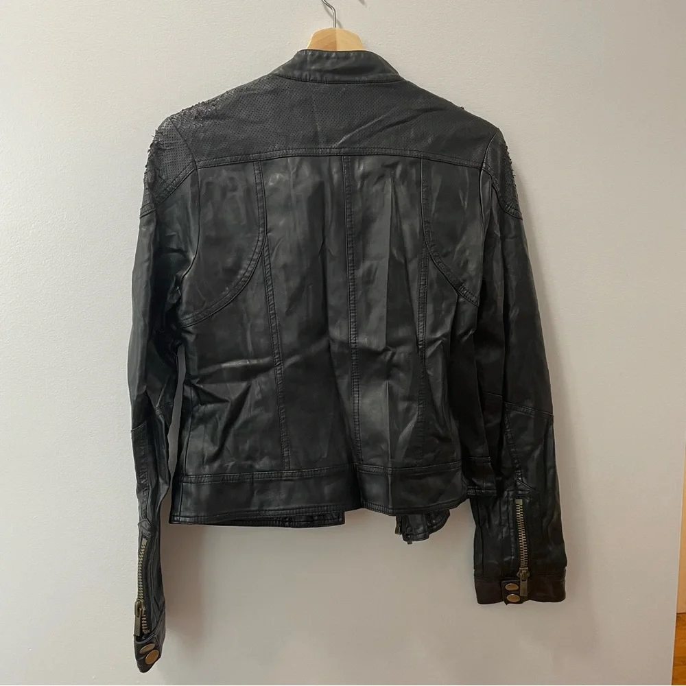 Black Rivet “Leather” Jacket - Picture 5 of 9